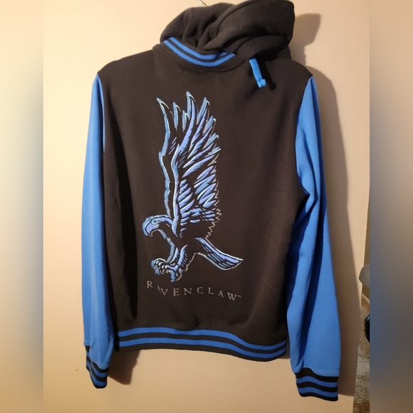 Harry Potter Ravenclaw Logo Lightweight Varsity Jacket Button Medium - Picture 3 of 4